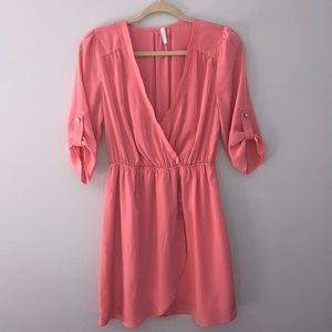 WEDDING GUEST SEASON! Peach mini dress